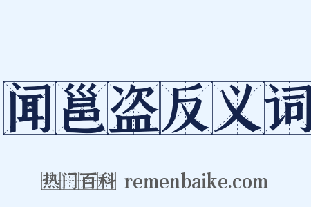 闻邕盗反义词是什么意思的图片